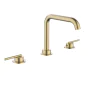 Crosswater 3ONE6 Lever 316 Brushed Brass  Basin 3 Hole Set Deck Mounted