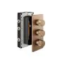 Abacus Ez Box 3.0 Thermostatic Shower Valve 3 Outlet 3 Brushed Bronze Iso Pro Handles