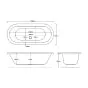 Abacus Vessini 1700X755 Freestanding Bath With White Panel