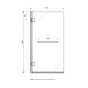 Abacus One-Part Bath Screen With Towel Bar - 1450X800X8Mm