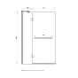 Abacus Two-Part Bath Screen With Towel Bar - 1450X940X8Mm