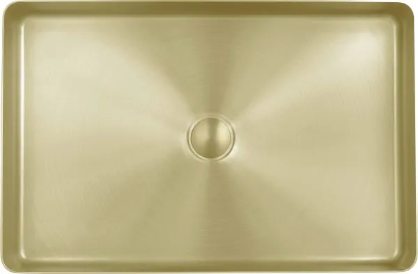Just Taps Vos Brushed Brass Grade 316 Stainless Steel Counter Top Basin – 470 x 120mm
