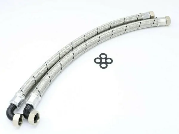 Steel Braided 22mm 3/4in High Flow Max Flo Installation Hoses for Monarch  Water Softeners on Hi-flo Systems