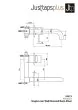 Just Taps Florence Single Lever Wall Mounted Basin Mixer With Spout
