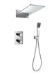 Flova Annecy thermostatic 3-outlet shower pack with dual function rainshower and handshower kit