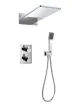 Flova Essence thermostatic 3-outlet shower valve with 2-function rainshower and handshower kit