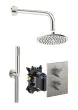 Crosswater MPRO Crossbox 2 Outlet Thermostatic Shower Valve Bundle Stainless Steel