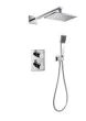 Flova Spring thermostatic 2-outlet shower valve with fixed head and handshower kit