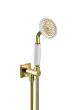 Just Taps Grosvenor Water Outlet and Holder with Hand-Shower, Side Fixing-Antique Brass