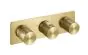 Just Taps Thermostatic concealed 3 outlet shower valve Brushed Brass