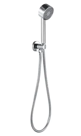 Flova Levo shower set with shower bracket outlet elbow, KI170 hand shower and KI200D hose