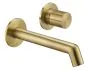 Just Taps Wall mounted basin mixer without lever Brushed Brass