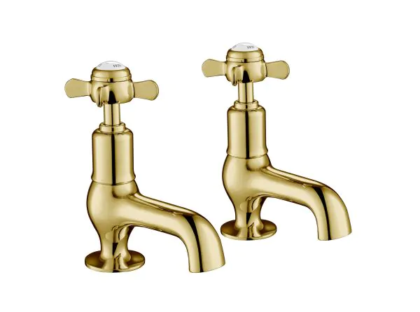 Just Taps Grosvenor Pinch Antique Brass Edition Cloakroom Basin Taps