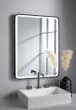 Just Taps HIX Rectangular LED Illuminated Bathroom Mirror 800mm H x 600mm W With Light Matt Black