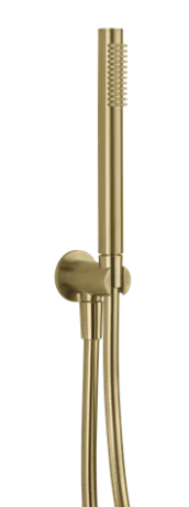 Crosswater 3ONE6 Lever 316 Brushed Brass Wall Outlet, Handset & Hose