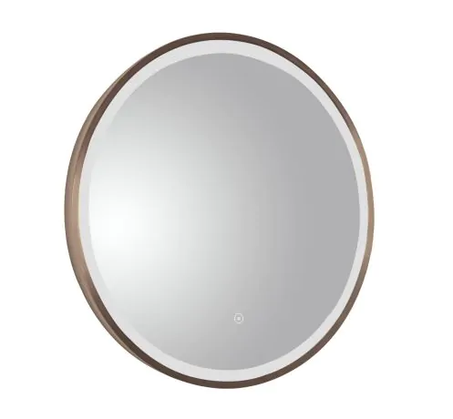 Just Taps VOS Mirror With Light Brushed Bronze 600mm