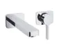 Just Taps Curve Single Lever Wall Mounted Basin Mixer