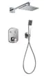 Flova Dekka GoClick® thermostatic 2-outlet shower valve with fixed head and handshower kit