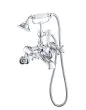 Just Taps Grosvenor Cross Shower Mixer Wall Mounted with Kit Brass with nickel finish