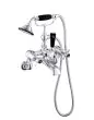 Just Taps Grosvenor Pinch Bath Shower Mixer Wall Mounted with Kit
