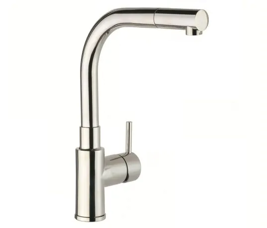 Just Taps Apco Single Lever Sink Mixer With PULLOUT Spout, Swivel Spout -Brass With Chrome Finishing