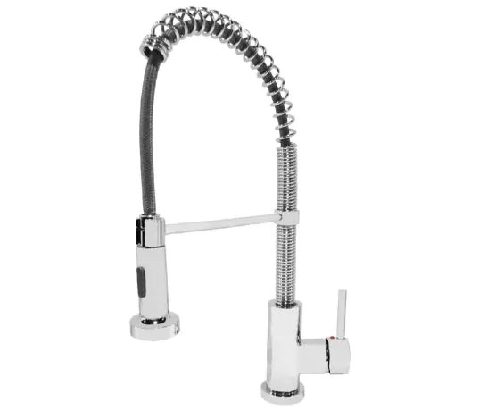 Just Taps Spring Pull Out Single Lever Sink Mixer Swivel Spout
