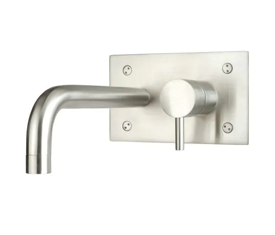 Just Taps Inox Single Lever Wall Mounted Basin Mixer With  Single Plate