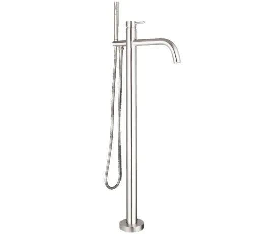Just Taps Inox Floor Standing Bath And Shower Mixer With Kit