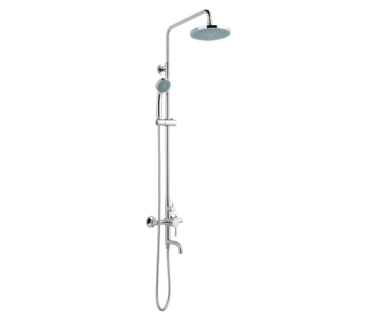 Just Taps Florence Shower Pole With Overhead Shower, Hand Shower And Bath Spout