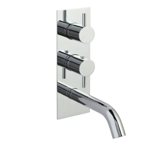 Just Taps Florence Thermostatic Concealed 2 Outlets Shower Valve With Spout