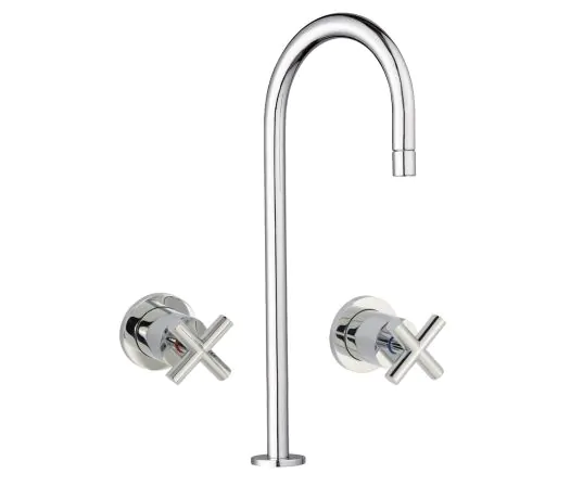 Just Taps Solex Deck Mounted Spout with Concealed Stop Valves