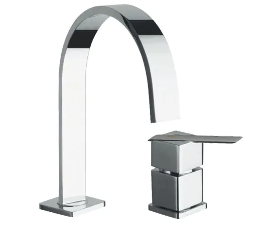 Just taps Ki-Tech 2 Hole Basin Mixer Without Pop Up Waste
