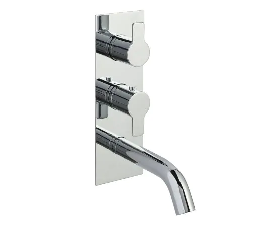 Just Taps Amore Thermostatic Concealed 2 Outlets Shower Valve With Attached Spout