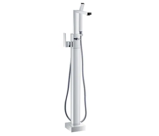 Just Taps Athena Side Lever Floor Standing Bath Shower Mixer With Kit