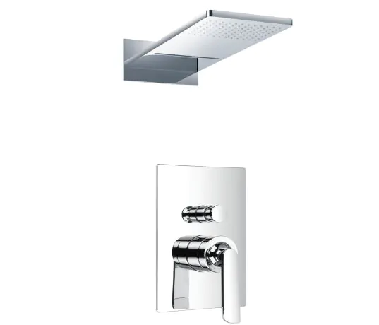 Just Taps Cascata Single Lever Concealed Diverter With 2 Outlets Overhead Shower