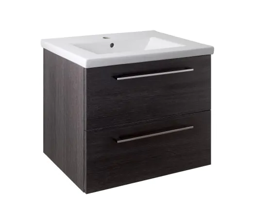 Just Taps Pace 600 Wall Mounted Unit with Drawers and Basin – Black