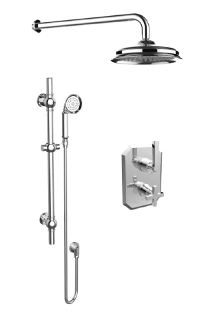 Saneux Cromwell 2 Way Shower Kit with slider rail – Lever Handle