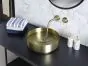 Just Taps VOS Brushed Brass Grade 316 Stainless Steel Counter Top Basin Brushed Brass