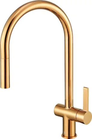Just Taps Rose Gold Single Lever Sink Mixer with PULL OUT