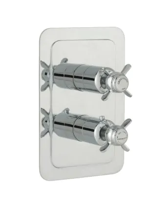 Just Taps Grosvenor Pinch Thermostatic 2 Outlet Shower Valve,Vertical