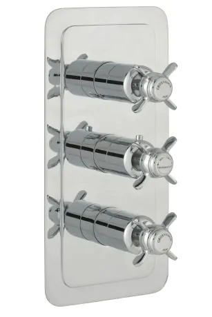 Just Taps Grosvenor Pinch Thermostatic 2 Outlet Shower Valve Brass with nickel finish – 325mm
