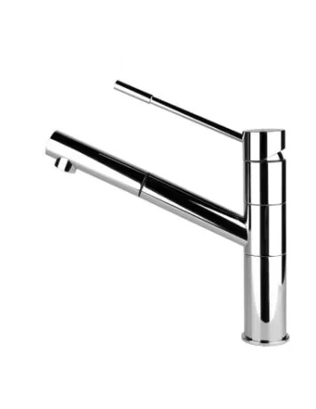 Gessi Oxygen top lever monobloc mixer with swivel spout and pull-out twin jet spray