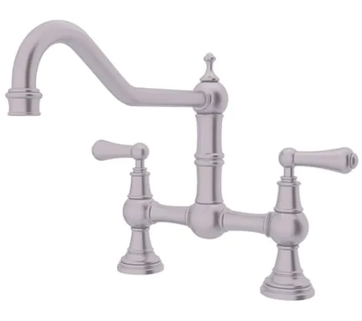 Perrin And Rowe Provence Kitchen Sink Mixer Tap Lever Handles Pewter