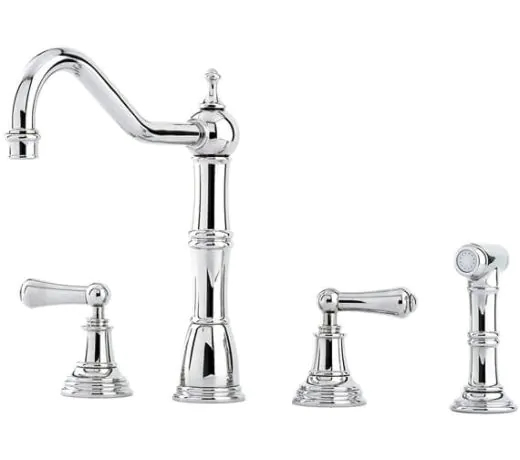 Perrin And Rowe Alsace Kitchen Sink Mixer Tap With Lever Handles With Rinse