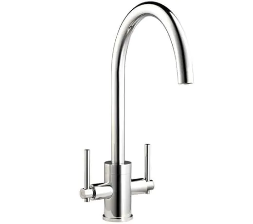 Clearwater Rococo C Twin Lever Monobloc Kitchen Sink Mixer Tap