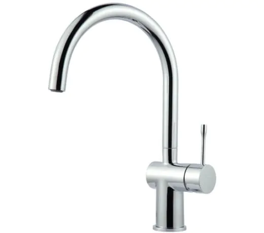 Clearwater Zodiac Single Lever Round Shape Kitchen Mixer Tap - Brushed Nickel
