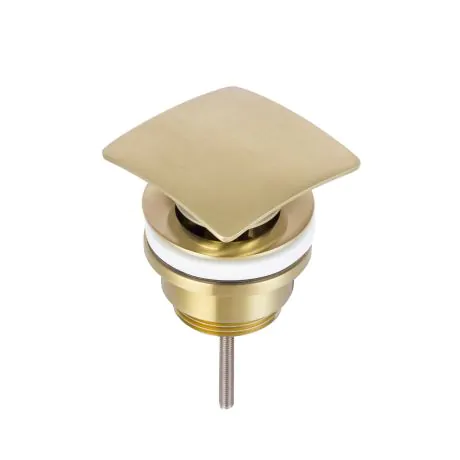 Just Taps HIX Basin waste, Universal Slotted and Unslotted Brushed Brass