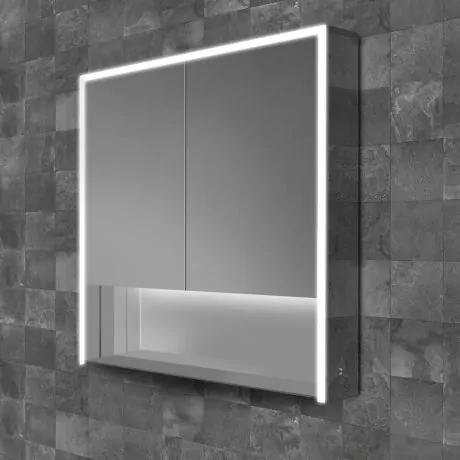 HIB Verve Mirrored LED Cabinet 80cm x 90cm x 15cm