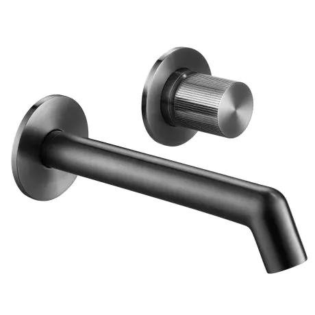 Just Taps Wall mounted basin mixer without lever Brushed Black