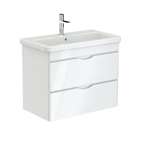 Saneux INDIGO 2-drawer unit gloss white for 80cm basin